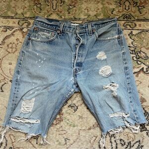 Re/Done Long Denim Shorts Sz 26